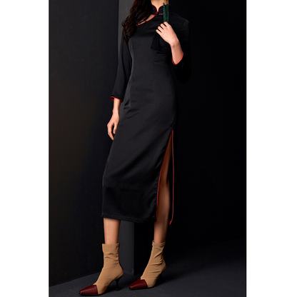 Black Long Modern Qipao