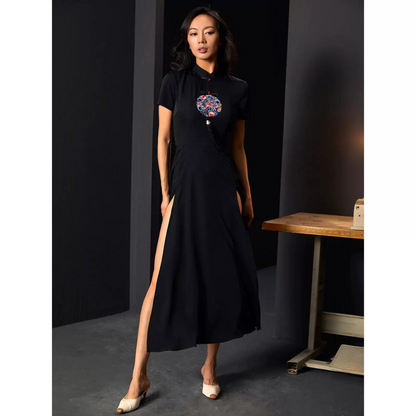 Long Tide Dark Qipao Dress