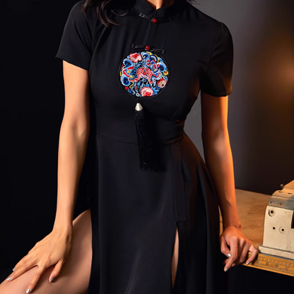 Long Tide Dark Qipao Dress